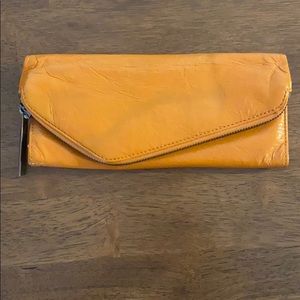 Hobo International orange wallet.